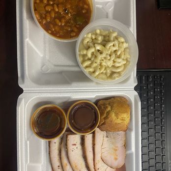 Shagbark Barbecue - Turkey plate with beans and Mac. - Barbeque Near Me - Knoxville, Tennessee Shagbark Barbecue - Turkey plate with beans and Mac. - Barbeque Near Me - Knoxville, Tennessee