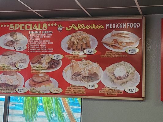 Menu photo 2 Albertos Mexican Food Oceanside, CA