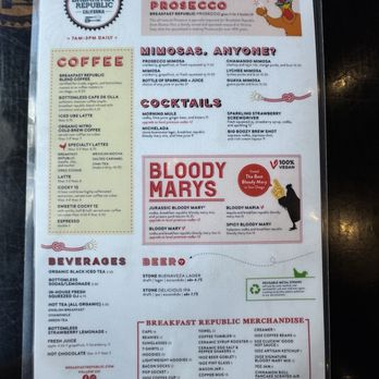 Breakfast Republic - Drink menu - Breakfast & Brunch Near Me - Palm Desert, California Breakfast Republic - Drink menu - Breakfast & Brunch Near Me - Palm Desert, California