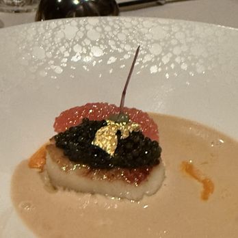 La Mer - Roasted  scallop lobster consommé - French Near Me - Honolulu, Hawaii