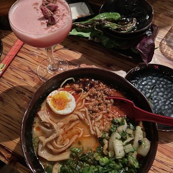 SoSoBa - Shishito Peppers, Tantanmen Ramen, June Rose cocktail - Cocktail Bars Near Me - Phoenix, Arizona