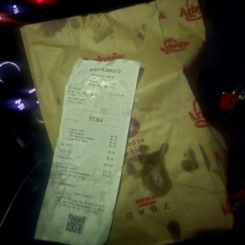 Arby's - I took the sandwich out as soon as I left and the sauce was already soaking the sack and all over the receipt. If I would have waited until - Fast Food Near Me - Connersville, Indiana Arby's - I took the sandwich out as soon as I left and the sauce was already soaking the sack and all over the receipt. If I would have waited until - Fast Food Near Me - Connersville, Indiana