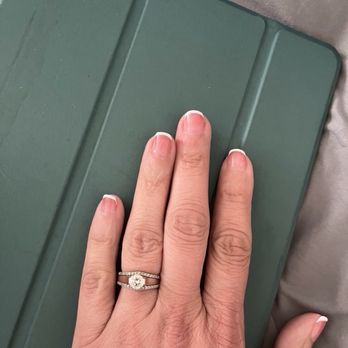 Everything Fine Nails - Gel manicure with French tips. - Nail Technicians Near Me Everything Fine Nails - Gel manicure with French tips. - Nail Technicians Near Me