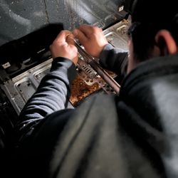 Sanchez Appliance Repairs - Replaced the oven igniter on this stainless steel Amana gas stove.