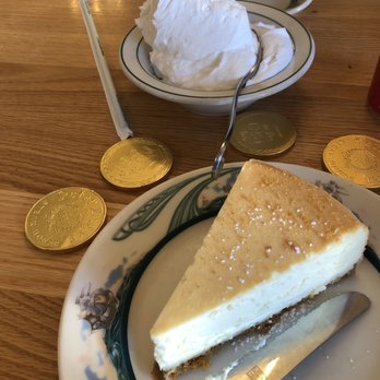 Peter Luger - Cheesecake with home made whipped cream. Delicious. - Steakhouses Near Me - Brooklyn, New York Peter Luger - Cheesecake with home made whipped cream. Delicious. - Steakhouses Near Me - Brooklyn, New York