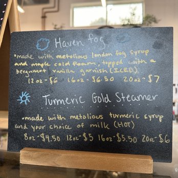 Haven Bagel & Coffee - Seasonal drink menu (August 2025) - Coffee & Tea Near Me - Bend, Oregon