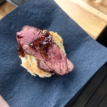 Industry Kitchen - Mini open faced steak sandwich - American Near Me - New York, New York Industry Kitchen - Mini open faced steak sandwich - American Near Me - New York, New York