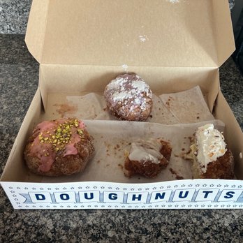 Parlor Doughnuts - 6 Doughnuts Coconut cream, blueberry, strawberry short cake, chocolate churro, honey glazed apple, raspberry pistachio. - Donuts Near Me - Valparaiso, Indiana
