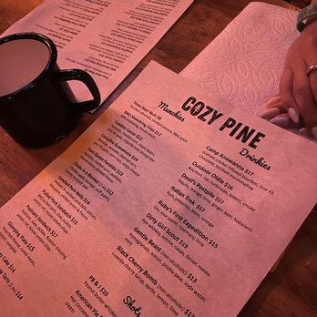 Cozy Pine - Menu 7.25.25 - Speakeasies Near Me - Irvine, California