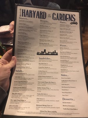 Menu photo 5 Harvard Gardens Boston, MA
