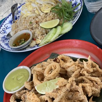 Wayla - Crab fried rice and calamari - Thai Near Me - New York, New York