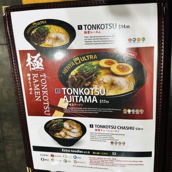 Menya Ultra - April 2025 menu - Ramen Near Me - San Diego, California Menya Ultra - April 2025 menu - Ramen Near Me - San Diego, California