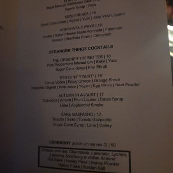 Valedor - Menu - Cocktail Bars Near Me - Chicago, Illinois Valedor - Menu - Cocktail Bars Near Me - Chicago, Illinois