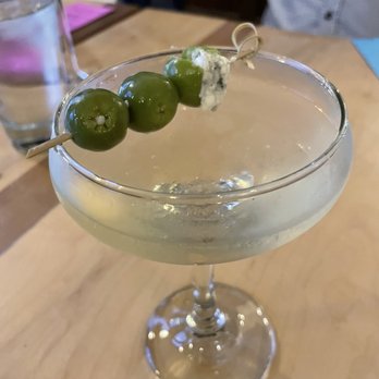 J. Paul's Dining Room - Gray goose martini with blue cheese olives, blue cheese encrusted filet, ahi tuna. - New American Near Me - Douglas, Michigan