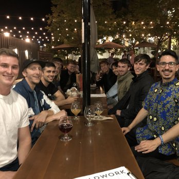 Fieldwork - Birthday celebrating our friend wearing the black jacket! - Beer Bar Near Me - San Mateo, California Fieldwork - Birthday celebrating our friend wearing the black jacket! - Beer Bar Near Me - San Mateo, California