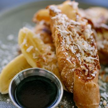 Covey Kitchen + Cocktails - Coconut French Toast at Covey Kitchen + Cocktails - Cocktail Bars Near Me - Gainesville, Florida Covey Kitchen + Cocktails - Coconut French Toast at Covey Kitchen + Cocktails - Cocktail Bars Near Me - Gainesville, Florida