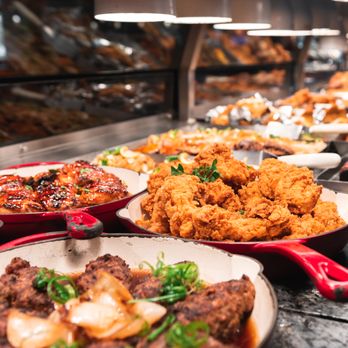 Luby's - a variety of food on a buffet - American Near Me - Beaumont, Texas