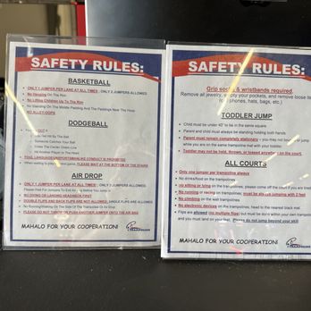iTrampoline - Safety rules - Trampoline Parks Near Me - Waipahu, Hawaii