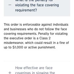 what is the penalty for violationing the face covering equipment what is the penalty for violationing the face covering equipment