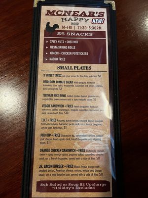Menu photo 5 McNear's Saloon & Dining House Petaluma, CA