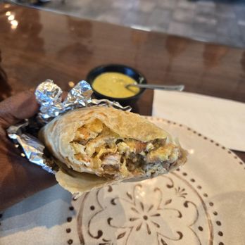 Tacos Cantu - Breakfast burrito with beans,eggs,cheese and added chicken and potatoes!! - Mexican Near Me - Duncanville, Texas Tacos Cantu - Breakfast burrito with beans,eggs,cheese and added chicken and potatoes!! - Mexican Near Me - Duncanville, Texas