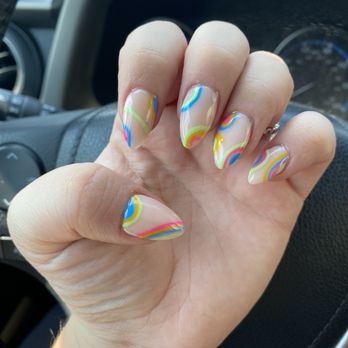 Spring Nail Spa - Full acrylic set with gel design - Nail Salons Near Me - Folsom, California Spring Nail Spa - Full acrylic set with gel design - Nail Salons Near Me - Folsom, California