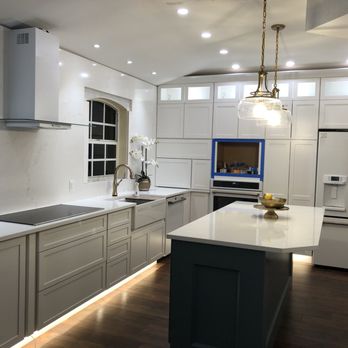 Towers Electric - Kitchen Remodel: Installation of under-cabinet in-cabinet, varied recessed and pendant lighting - Electricians Near Me Towers Electric - Kitchen Remodel: Installation of under-cabinet in-cabinet, varied recessed and pendant lighting - Electricians Near Me