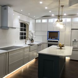 Towers Electric - Kitchen Remodel: Installation of under-cabinet  in-cabinet, varied recessed and pendant lighting