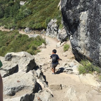 Panorama Trail - pile of rocks--we saw someone slip and fall on them - Hiking Near Me - Yosemite, California