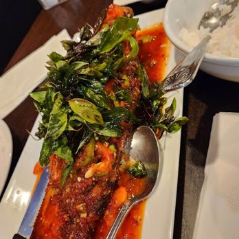 Blue Elephant - Fried bass fish dish - Thai Near Me - Bakersfield, California