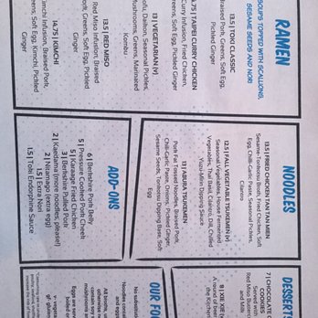 Toki Underground - Toki Menu - Ramen Near Me - Washington, DC, District of Columbia