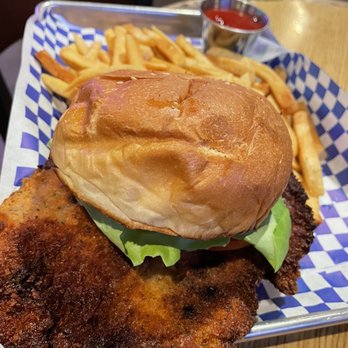 Clocktower Cellar Pub - Schnitzel sandwich - Pubs Near Me - Mammoth Lakes, California