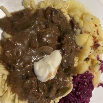 Gasthaus Tirol - Beef Stroganoff - German Near Me - Cumming, Georgia Gasthaus Tirol - Beef Stroganoff - German Near Me - Cumming, Georgia