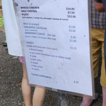 Ray's Kiawe Broiled Chicken - Menu - Food Stands Near Me - Haleiwa, Hawaii