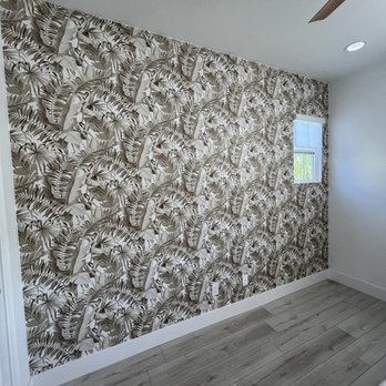 4 Nice Guys - Wallpapered wall :) - Painters Near Me