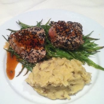 HT Grill - Seared Ahi, green beans, wasabi mashed - New American Near Me - Redondo Beach, California HT Grill - Seared Ahi, green beans, wasabi mashed - New American Near Me - Redondo Beach, California