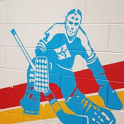 Kerrisdale Arena - Old school goalie mural