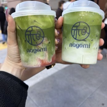 Cafe Nagomi - Strawberry Matcha Latte (left), Matcha Latte (right) - Coffee & Tea Near Me - San Francisco, California Cafe Nagomi - Strawberry Matcha Latte (left), Matcha Latte (right) - Coffee & Tea Near Me - San Francisco, California