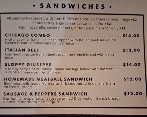 Menu photo 2 Vero Chicago Pizza Mesa, AZ