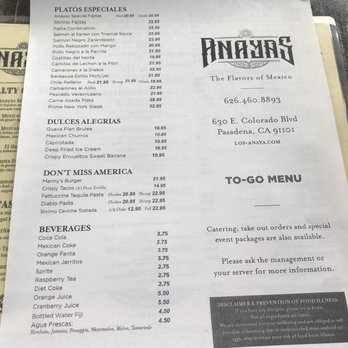 Anayas - Shrimp fajitas are $23 - Mexican Near Me - Pasadena, California