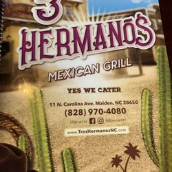 3 Hermanos - Menu cover