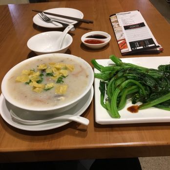 MingHin Cuisine - Pork and preserved eggs congee plus U Choy greens. Delicious comfort food! - Dim Sum Near Me - Chicago, Illinois MingHin Cuisine - Pork and preserved eggs congee plus U Choy greens. Delicious comfort food! - Dim Sum Near Me - Chicago, Illinois