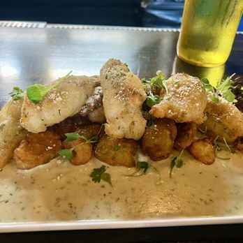 Fork & Tumbler - Zucchini Blossom appetizer - Tapas/Small Plates Near Me - Lawrence, Kansas Fork & Tumbler - Zucchini Blossom appetizer - Tapas/Small Plates Near Me - Lawrence, Kansas