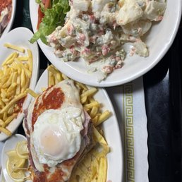 Milanesa a la Napolitana!!!!! So freaking good, I've tried the beef and chicken one. Both are 5/5 Milanesa a la Napolitana!!!!! So freaking good, I've tried the beef and chicken one. Both are 5/5