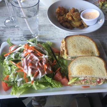 Sidetrack Bar + Grill - Crab sandwich and salad on the side - American Near Me - Pleasanton, California