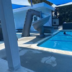 Lucile Cowle Swim School - Diving board replaced with water slide