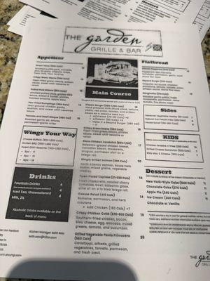 Menu photo 1 The Garden Grille & Bar Windsor, CT