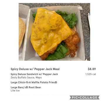 Chick-fil-A - Ordered Pepperjack cheese but got some orange mess of cheese - Fast Food Near Me - South Jordan, Utah