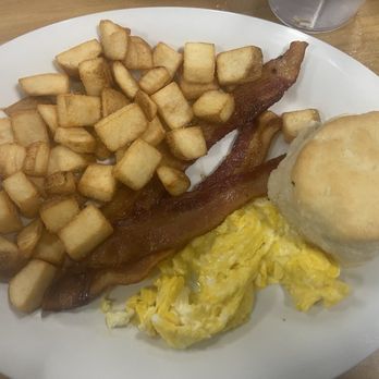 Big Ed's Garner - One Egg** combo with Home Fries, Bacon, & Biscuit - Breakfast & Brunch Near Me - Garner, North Carolina Big Ed's Garner - One Egg** combo with Home Fries, Bacon, & Biscuit - Breakfast & Brunch Near Me - Garner, North Carolina