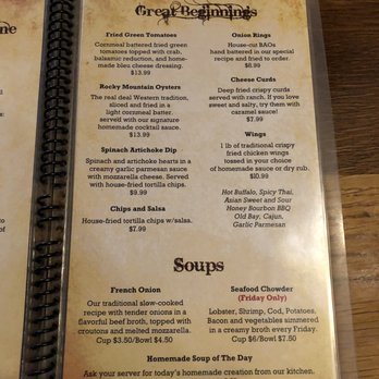 Proud Cut Saloon - Appetizers and soups - Steakhouses Near Me - Cody, Wyoming Proud Cut Saloon - Appetizers and soups - Steakhouses Near Me - Cody, Wyoming